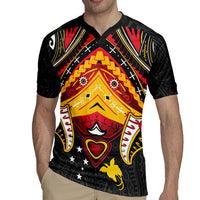 Papua New Guinea Independence Day Rugby Jersey Tribal Mask LT05 - Polynesian Pride