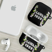 Hawaii Statehood Day AirPods Case Kakau Pattern With Maile Pikake Honohono Lei