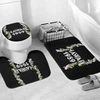 Hawaii Statehood Day Bathroom Set Kakau Pattern With Maile Pikake Honohono Lei