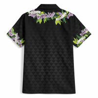 Hawaii Statehood Day Hawaiian Shirt Kakau Pattern With Maile Pikake Honohono Lei