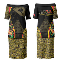 Papua New Guinea Hapi De Bilong Indipendens Couples Matching Puletasi and Long Sleeve Button Shirt Special Style
