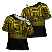 Philippines Filipinos Cross Shoulder Shirt Igorot Tribal Pattern Black
