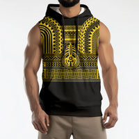 Philippines Filipinos Sleeveless Hoodie Igorot Tribal Pattern Black