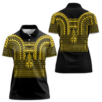 Philippines Filipinos Women Polo Shirt Igorot Tribal Pattern Black