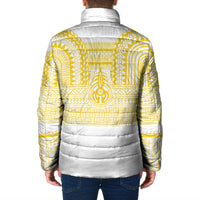 Philippines Filipinos Padded Jacket Igorot Tribal Pattern White