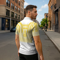 Philippines Filipinos Zipper Polo Shirt Igorot Tribal Pattern White
