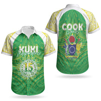 Kuki Independence 2026 Couples Matching Off Shoulder Short Dress and Hawaiian Shirt Cook Islands 15 Finest Green Version
