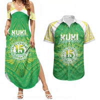 Kuki Independence 2026 Couples Matching Summer Maxi Dress and Hawaiian Shirt Cook Islands 15 Finest Green Version