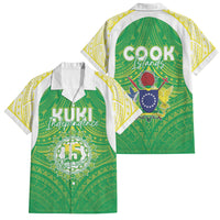 Kuki Independence 2026 Family Matching Off Shoulder Short Dress and Hawaiian Shirt Cook Islands 15 Finest Green Version