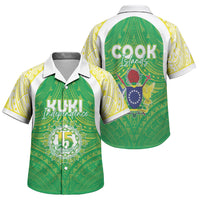 Kuki Independence 2026 Family Matching Off Shoulder Short Dress and Hawaiian Shirt Cook Islands 15 Finest Green Version