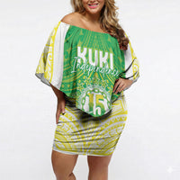 Kuki Independence 2026 Off Shoulder Short Dress Cook Islands 15 Finest Green Version