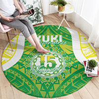 Kuki Independence 2026 Round Carpet Cook Islands 15 Finest Green Version