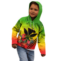 Personalized Hawaii Kid Hoodie Kakau Kanaka Maoli With Hibiscus Flowers LT05 - Polynesian Pride