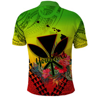 Personalized Hawaii Polo Shirt Kakau Kanaka Maoli With Hibiscus Flowers LT05 - Polynesian Pride