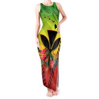 Personalized Hawaii Tank Maxi Dress Kakau Kanaka Maoli With Hibiscus Flowers LT05 Women Reggae - Polynesian Pride