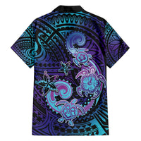Hawaii Makahiki Turtle Family Matching Tank Maxi Dress and Hawaiian Shirt Spiral Polynesian Tattoo