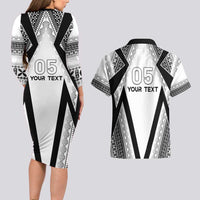 Custom Bula Fiji Football Couples Matching Long Sleeve Bodycon Dress and Hawaiian Shirt Go Champions - Polynesian Pride
