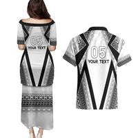 Custom Bula Fiji Football Couples Matching Puletasi and Hawaiian Shirt Go Champions - Polynesian Pride