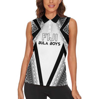 Custom Bula Fiji Football Women Sleeveless Polo Shirt Go Champions - Polynesian Pride