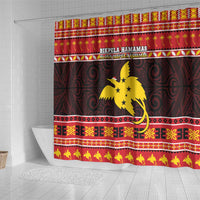 Papua New Guinea Christmas Shower Curtain Santa Raggiana LT05 - Polynesian Pride