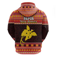 Papua New Guinea Christmas Zip Hoodie Santa Raggiana LT05 - Polynesian Pride