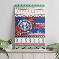 Northern Mariana Islands Christmas Canvas Wall Art Poinsettia Filis Pasgua LT05 - Polynesian Pride