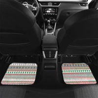 Northern Mariana Islands Christmas Car Mats Poinsettia Filis Pasgua LT05 Set 2pcs - Back Blue - Polynesian Pride
