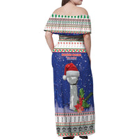 Northern Mariana Islands Christmas Family Matching Off Shoulder Maxi Dress and Hawaiian Shirt Poinsettia Filis Pasgua