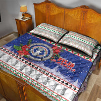Northern Mariana Islands Christmas Quilt Bed Set Poinsettia Filis Pasgua