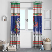 Northern Mariana Islands Christmas Window Curtain Poinsettia Filis Pasgua LT05 - Polynesian Pride