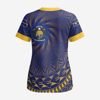 Nauru Angam Day Scrub Top Polynesian Tribal Pattern Unique Style - Polynesian Pride