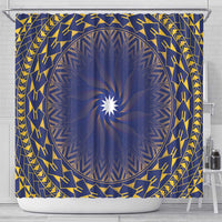 Nauru Angam Day Shower Curtain Polynesian Tribal Pattern Unique Style - Polynesian Pride