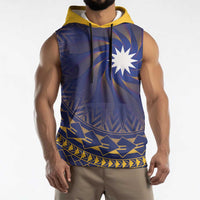 Nauru Angam Day Sleeveless Hoodie Polynesian Tribal Pattern Unique Style - Polynesian Pride