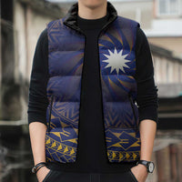 Nauru Angam Day Sleeveless Puffer Jacket Polynesian Tribal Pattern Unique Style - Polynesian Pride