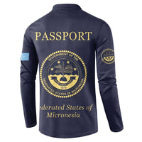 Personalised Federated States Of Micronesia Button Sweatshirt FSM Passport - Polynesian Pride