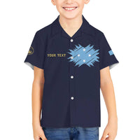 Personalised Federated States Of Micronesia Family Matching Short Sleeve Bodycon Dress and Hawaiian Shirt FSM Passport - Polynesian Pride