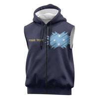 Personalised Federated States Of Micronesia Sleeveless Zip Hoodie FSM Passport - Polynesian Pride