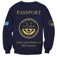 Personalised Federated States Of Micronesia Sweatshirt FSM Passport - Polynesian Pride