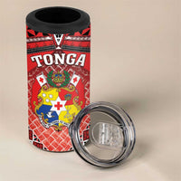 Personalised Tonga Constitution Day 4 in 1 Can Cooler Tumbler 150 Years Jubilee - Polynesian Pride