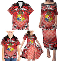 Personalised Tonga Constitution Day Family Matching Puletasi and Hawaiian Shirt 150 Years Jubilee - Polynesian Pride