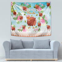 Hawaii Thanksgiving Tapestry Funny Turkey Dabbing Dance LT05 - Polynesian Pride