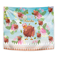 Hawaii Thanksgiving Tapestry Funny Turkey Dabbing Dance LT05 - Polynesian Pride