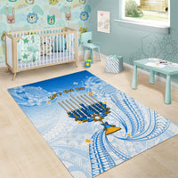Polynesia Hanukkah Festival Area Rug With Menorah Polynesian Style LT05 - Polynesian Pride