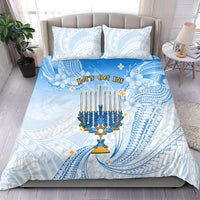 Polynesia Hanukkah Festival Bedding Set With Menorah Polynesian Style LT05 - Polynesian Pride