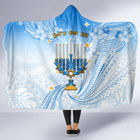 Polynesia Hanukkah Festival Hooded Blanket With Menorah Polynesian Style LT05 - Polynesian Pride