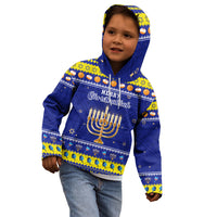 Personalised Polynesia Christmukkah Kid Hoodie Menorah With Polynesian Tribal Pattern LT05 - Polynesian Pride