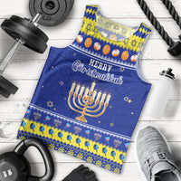 Personalised Polynesia Christmukkah Men Tank Top Menorah With Polynesian Tribal Pattern LT05 - Polynesian Pride