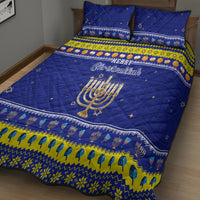 Polynesia Christmukkah Quilt Bed Set Menorah With Polynesian Tribal Pattern LT05 - Polynesian Pride