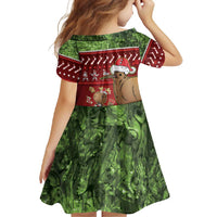 New Zealand Kiwi Christmas Family Matching Long Sleeve Bodycon Dress and Hawaiian Shirt Paua Shell Glitter Green