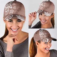 Polynesia Classic Cap Brown Tribal Turtle Floral Pattern - Polynesian Pride